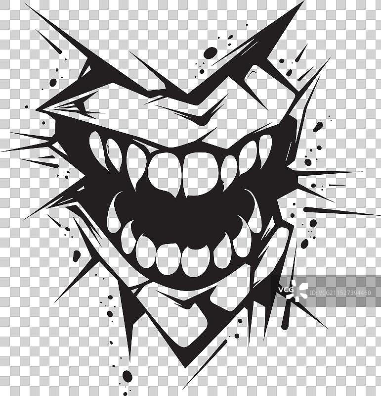 邪恶的咧嘴笑图片素材