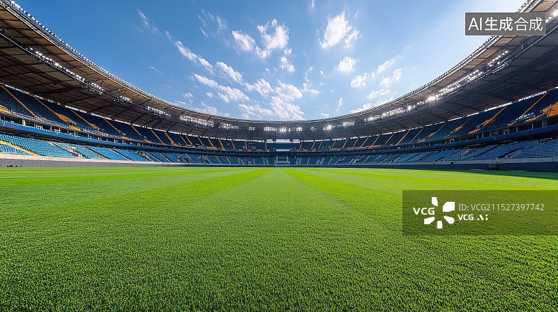 【AI数字艺术】现代体育场馆足球场和草地图片素材