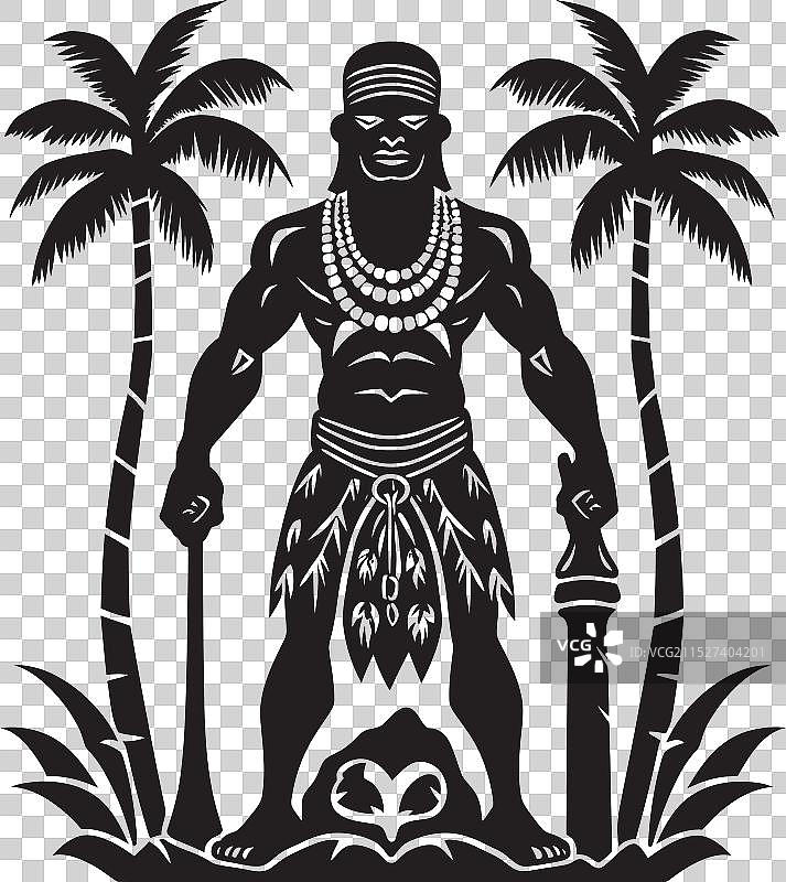 热带和谐部落女性图形元素图片素材