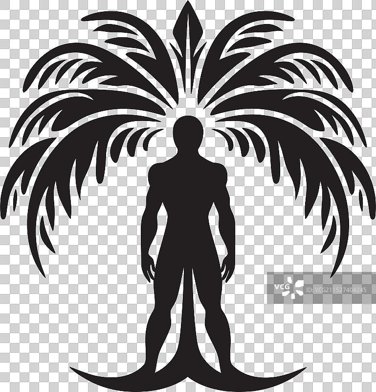 部落风格夏威夷女性黑色海洋图标图片素材