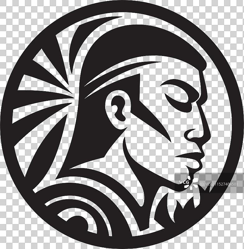 黑色海岛部落女性图标图片素材