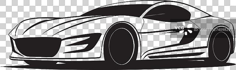 超级跑车设计的缟玛瑙绿洲奢华图片素材