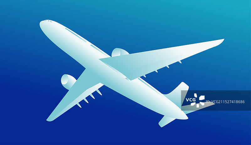 一架飞机航空旅行航班插画图片素材