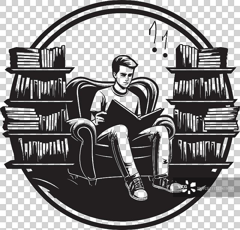 黑色书籍中的教育伊甸园学生图片素材