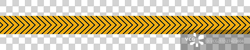 带黑黄人字形印花的警戒带图片素材