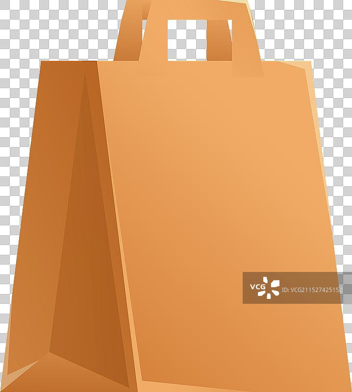带手柄的棕色纸袋图片素材