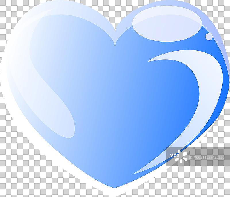 代表爱与浪漫的蓝色心形图片素材