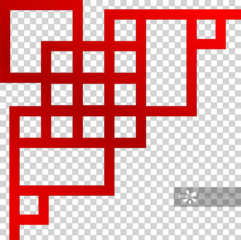 红色渐变抽象几何图形图片素材