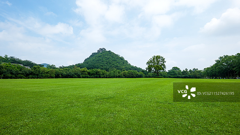 广西柳州马鹿山公园绿色大草坪图片素材