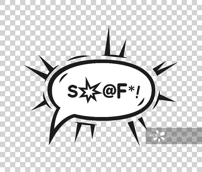 漫画对话框中的咒骂语图片素材
