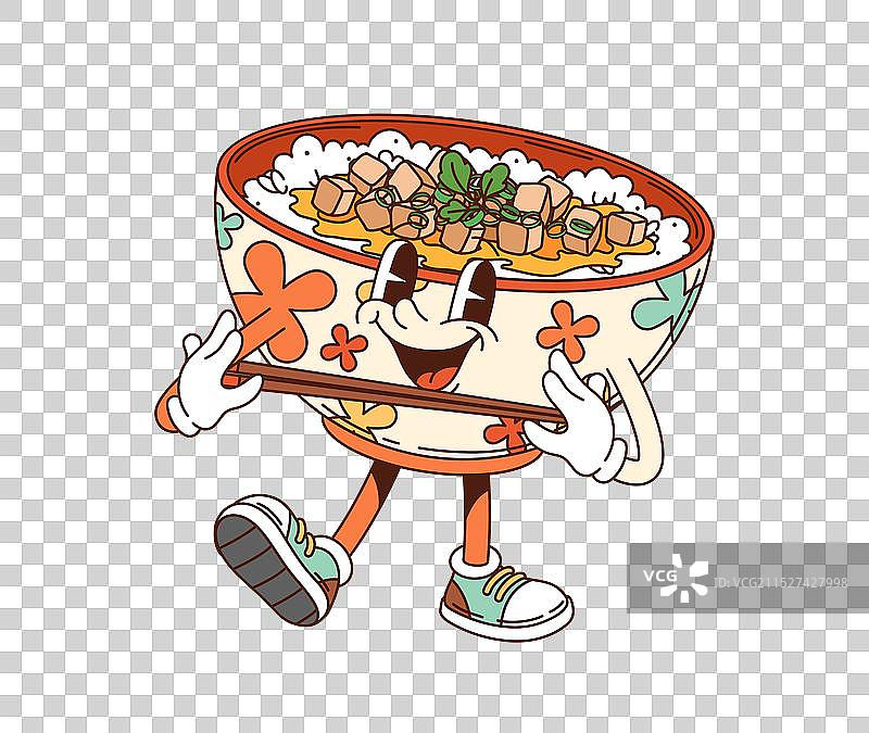 卡通日式亲子丼饭人物图片素材