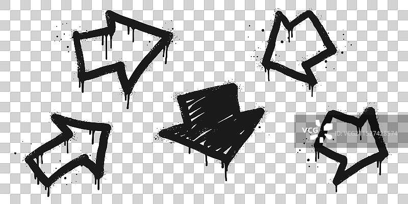 喷绘涂鸦箭头图案合集图片素材