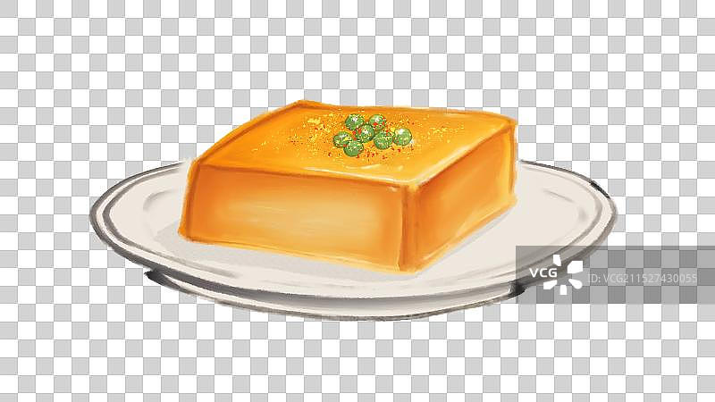 中国风国风水墨风老北京豌豆黄插画健康特色美食年俗美味二十四节气插画图片素材