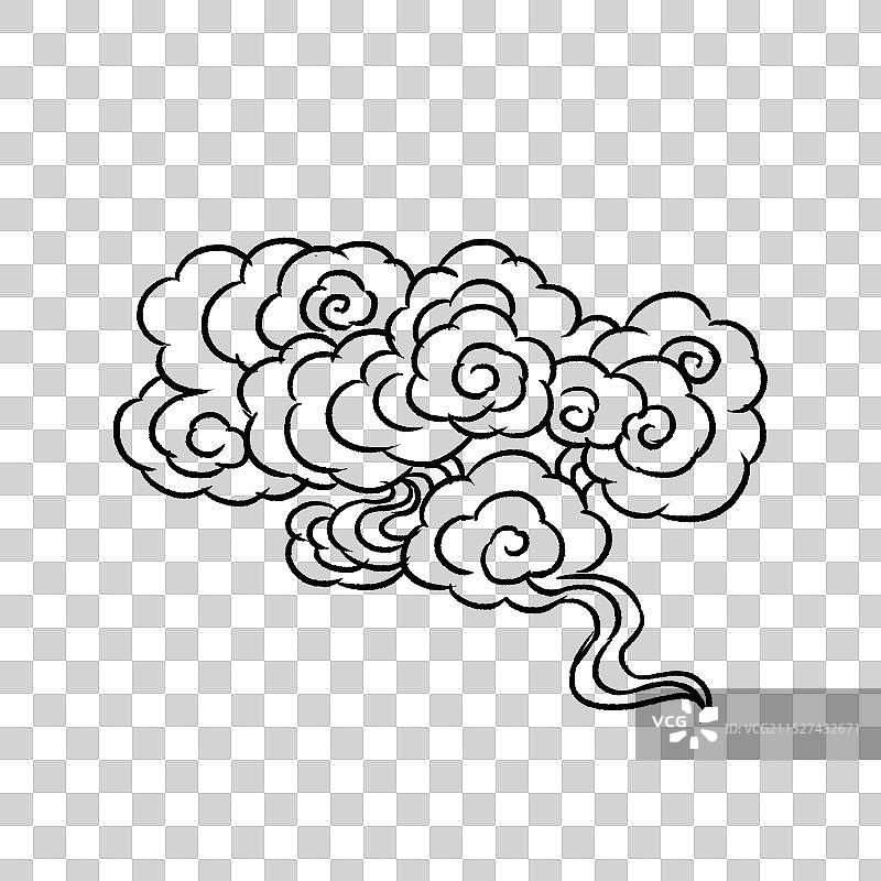 国风祥云云朵插画元素图片素材