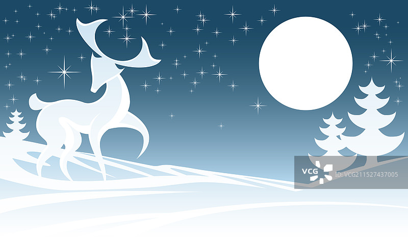 冬日驯鹿图片素材