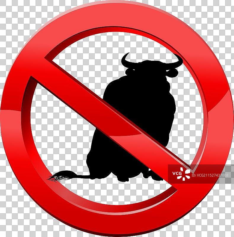 禁止公牛标志图片素材