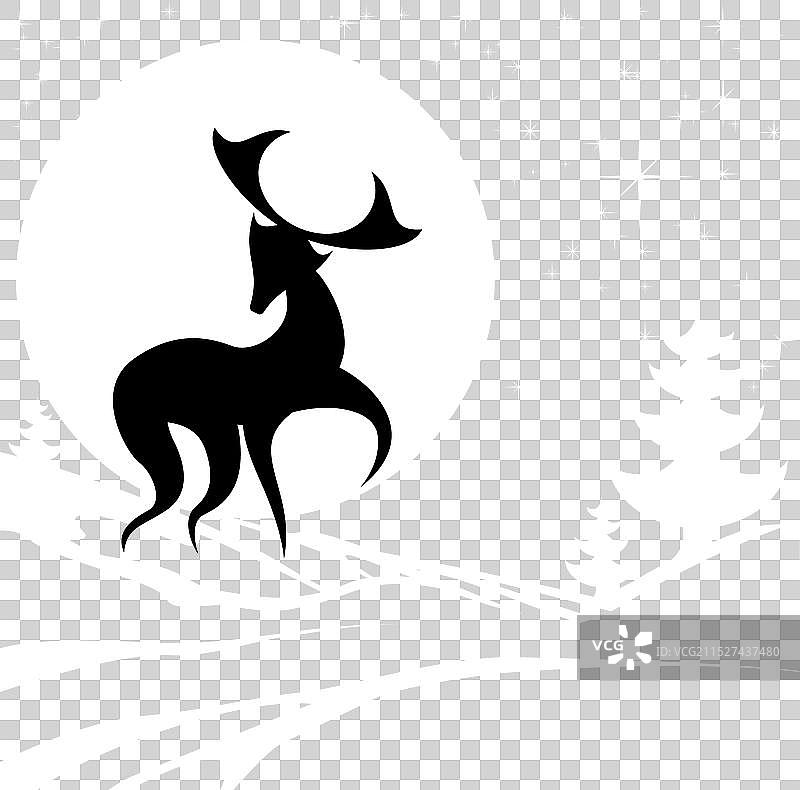 圣诞节雄鹿图片素材