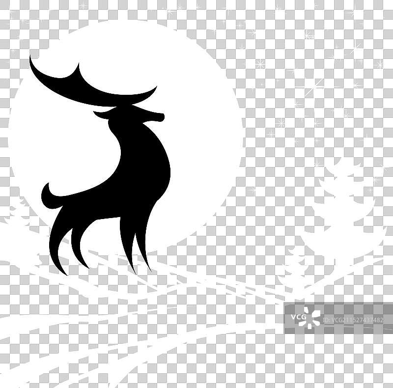 冬季雄鹿图片素材