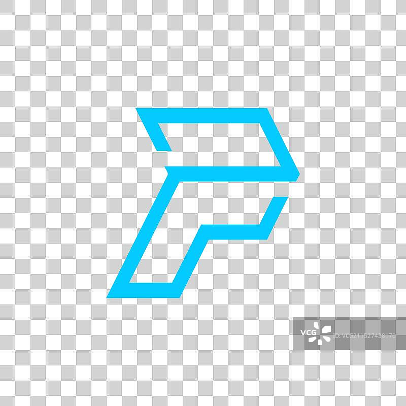 现代精致的字母P标志图片素材