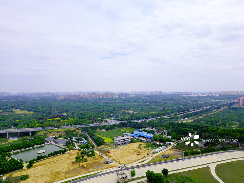 航拍水库大坝美景尽收眼底图片素材