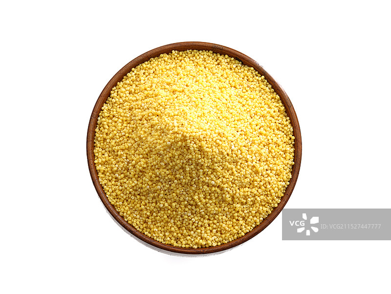 一碗秋天农民丰收粮食小米的白底图图片素材