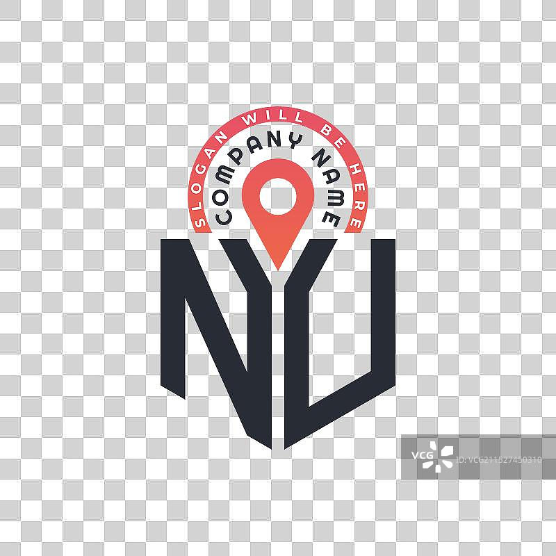 用于人力资源的NU定位Logo设计图片素材