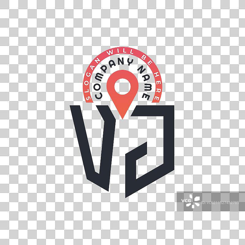 VJ人力资源定位标志设计图片素材