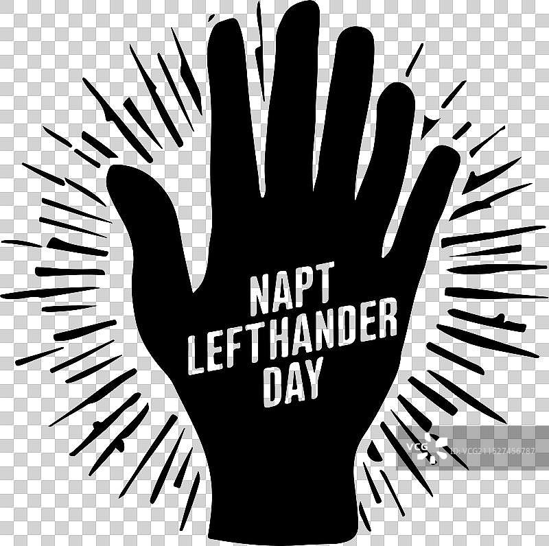 国际左撇子日剪影艺术图片素材