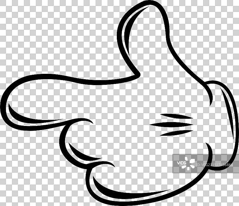 米老鼠手套轮廓图片素材