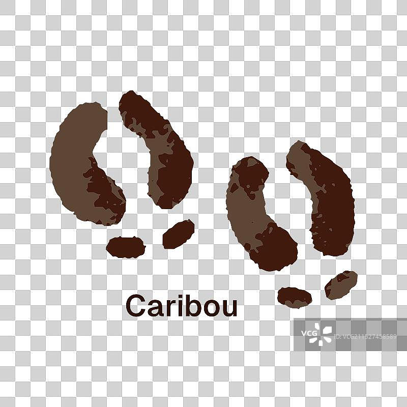 北方驯鹿足迹图标图片素材