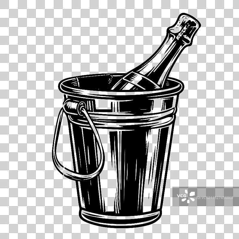 冰桶香槟：冰镇气泡酒图片素材