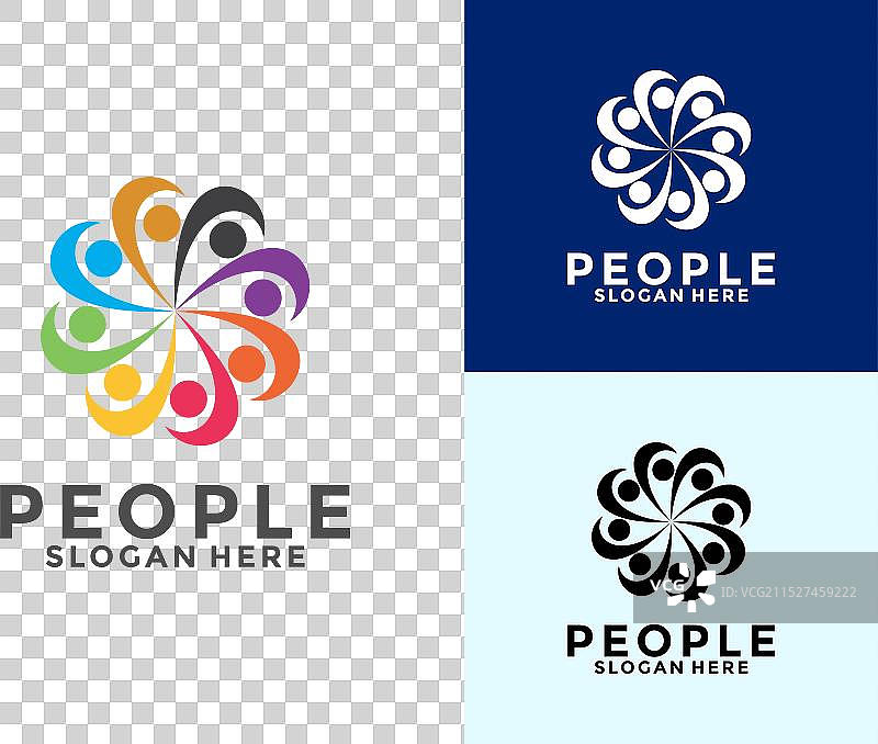 人物社区logo设计模板图片素材