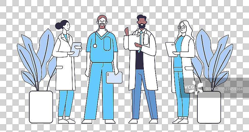 医护团队合影图片素材