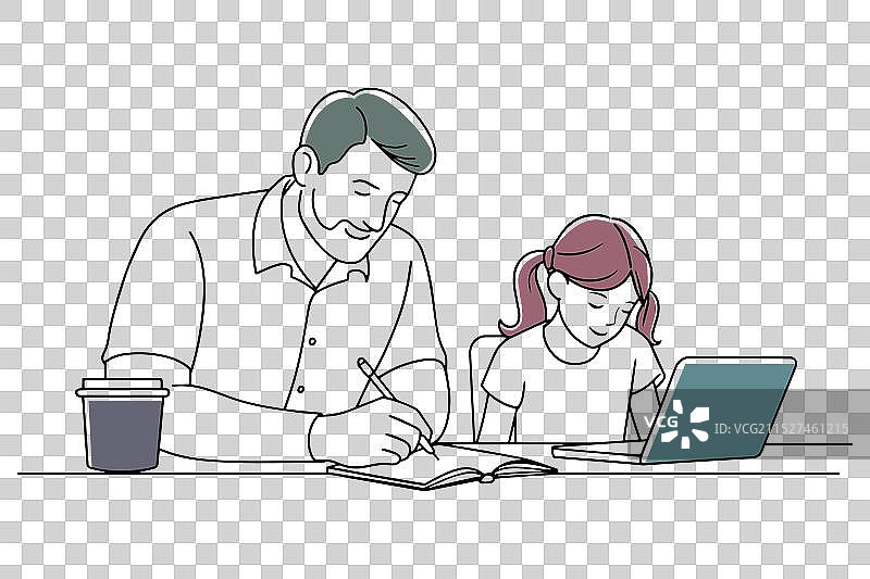 父女合作项目图片素材