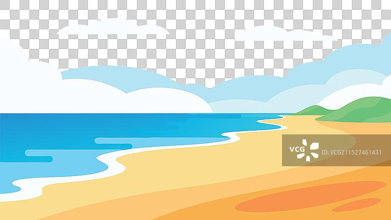 宁静的海滩沙岸风光图片素材