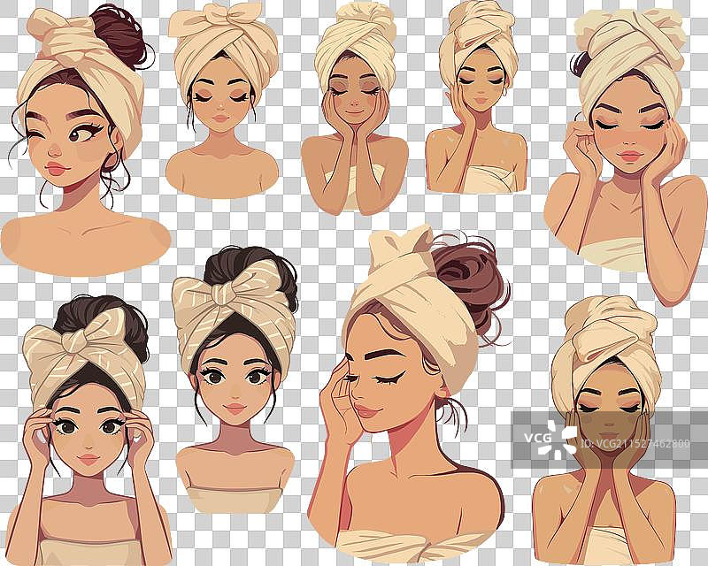 居家护理的女孩图片素材