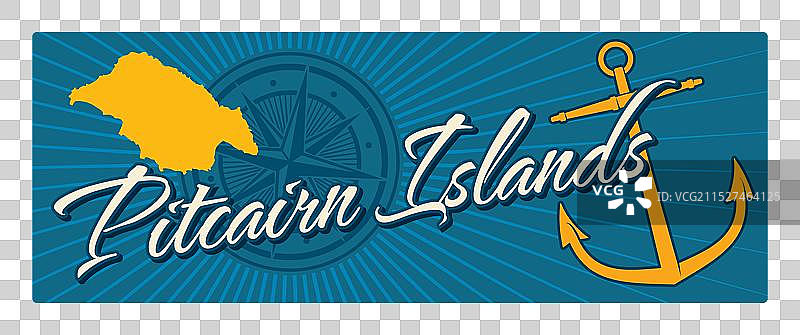 皮特凯恩群岛英国旧旅游牌图片素材