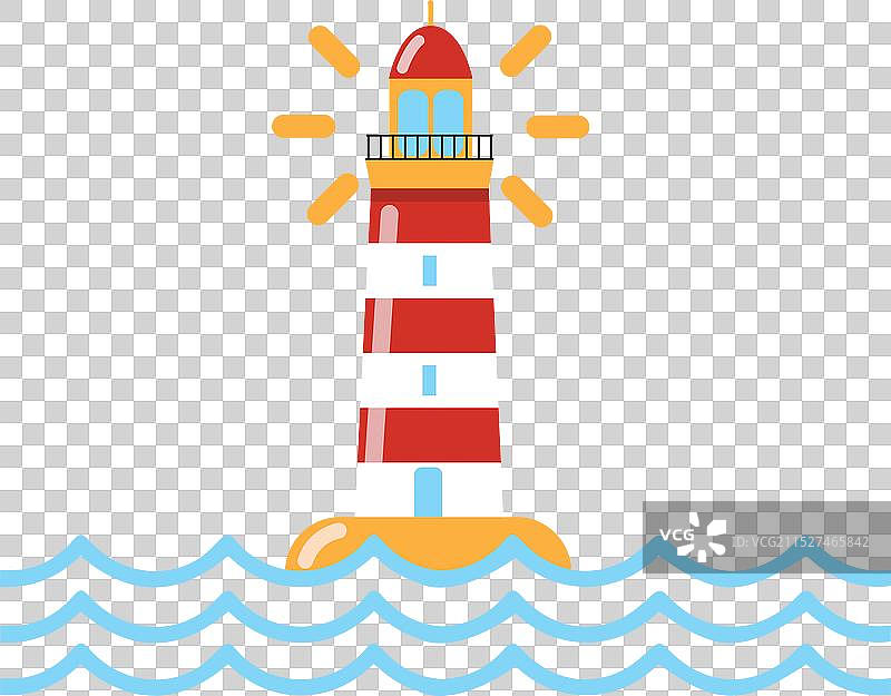 包含信标灯的警示塔图片素材