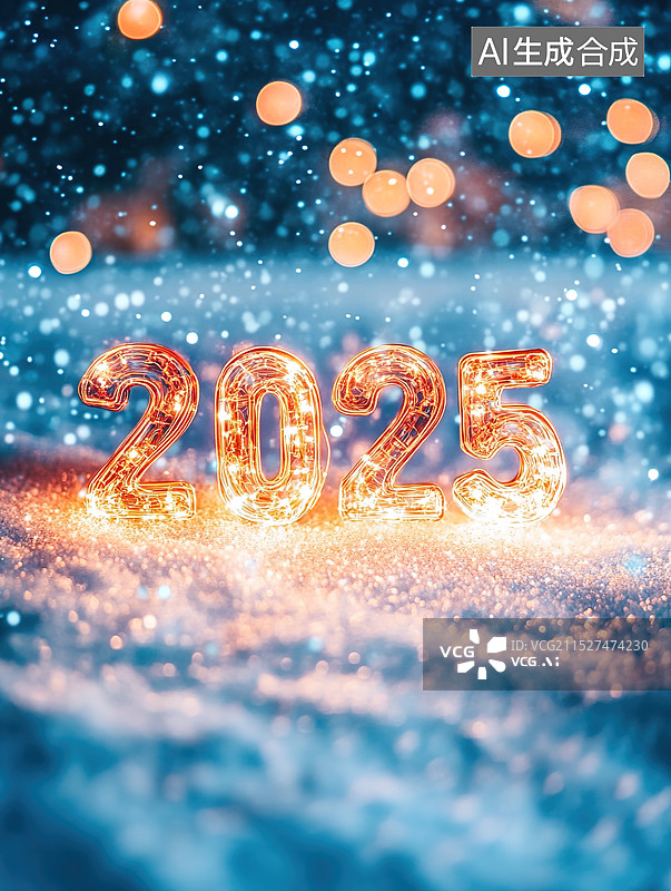 【AI数字艺术】新年新气象 2025新年计时图片素材