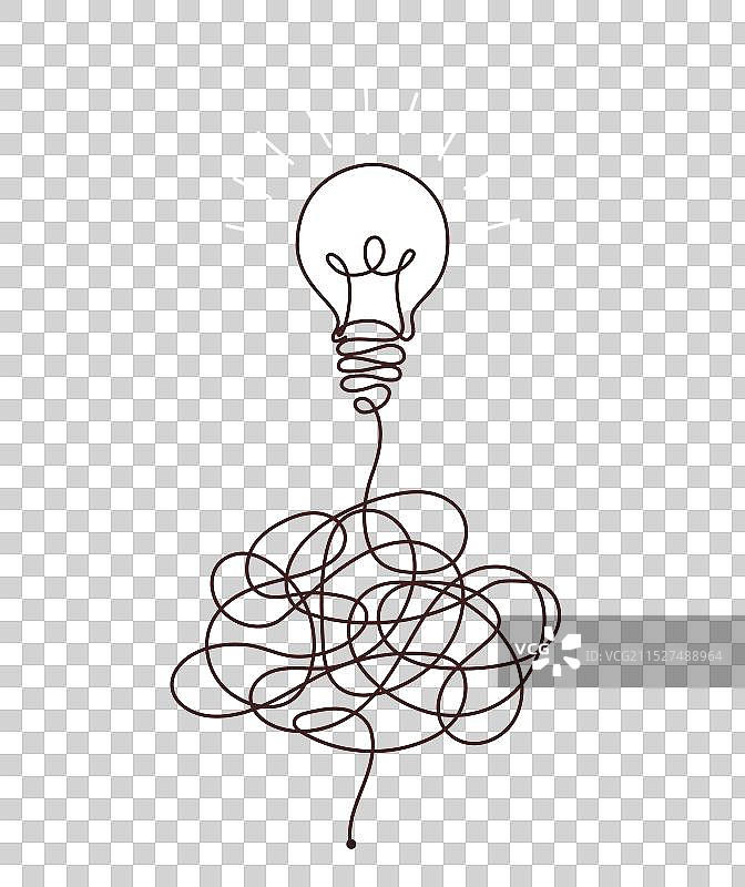 混乱概念的灯泡图片素材