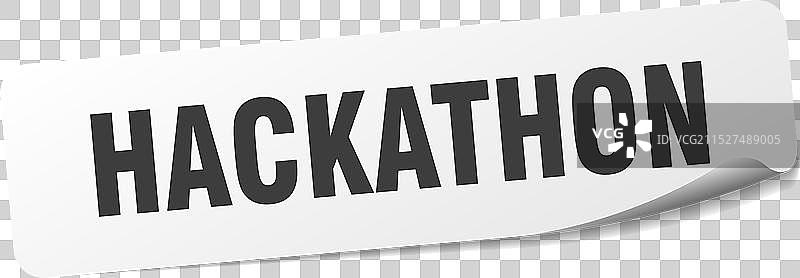 黑客马拉松贴纸标签图片素材