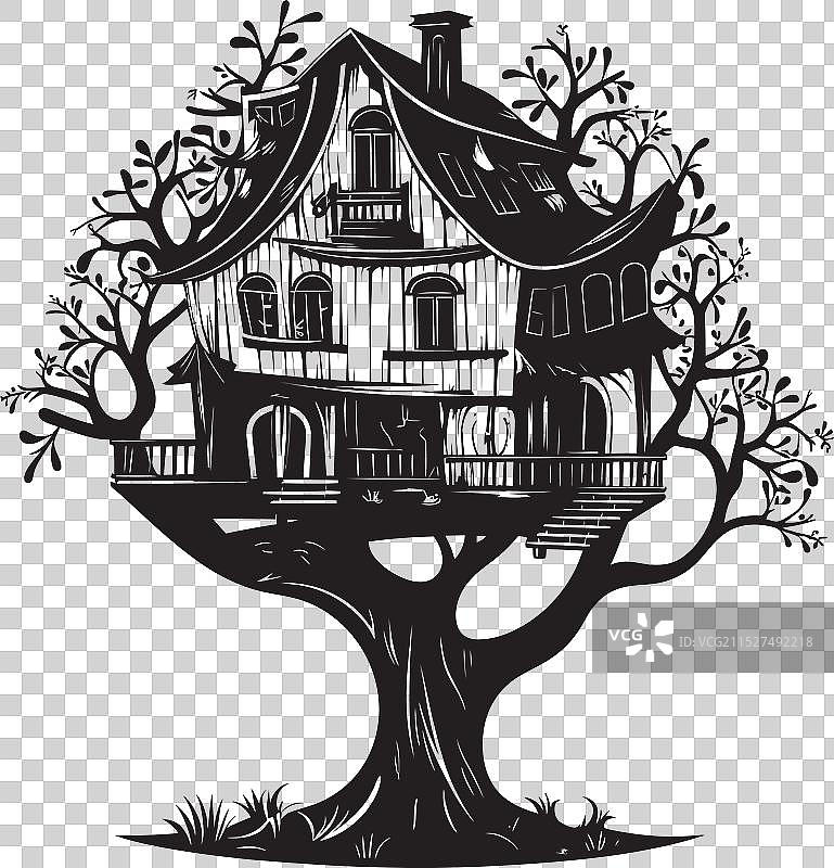 树木天堂拱廊黑色标志图片素材