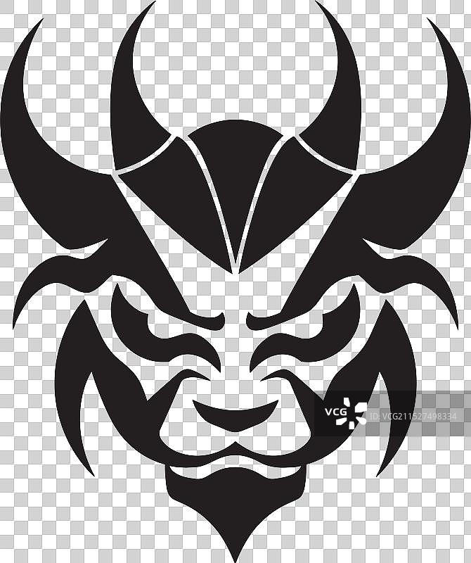 能剧恶梦幽灵面具标志图片素材