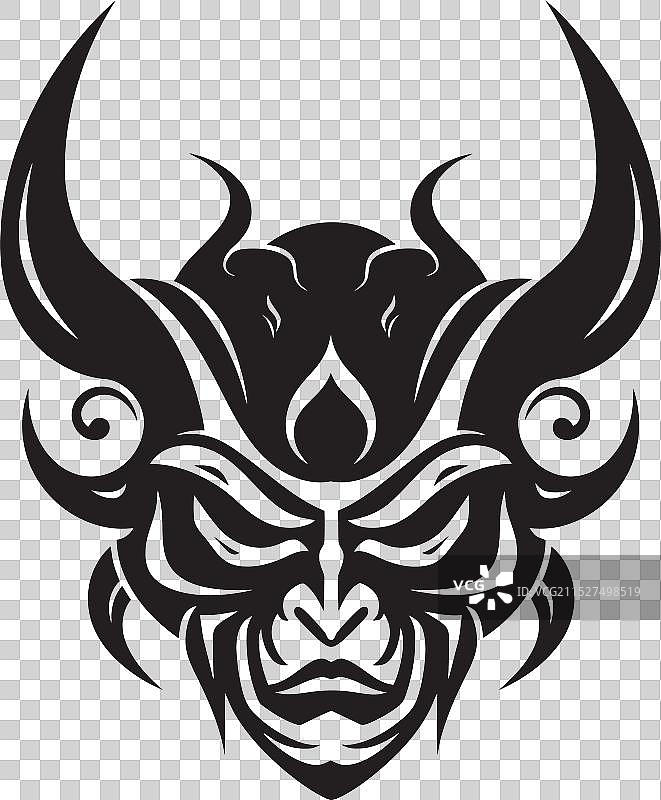 日本能剧恐怖标志图片素材