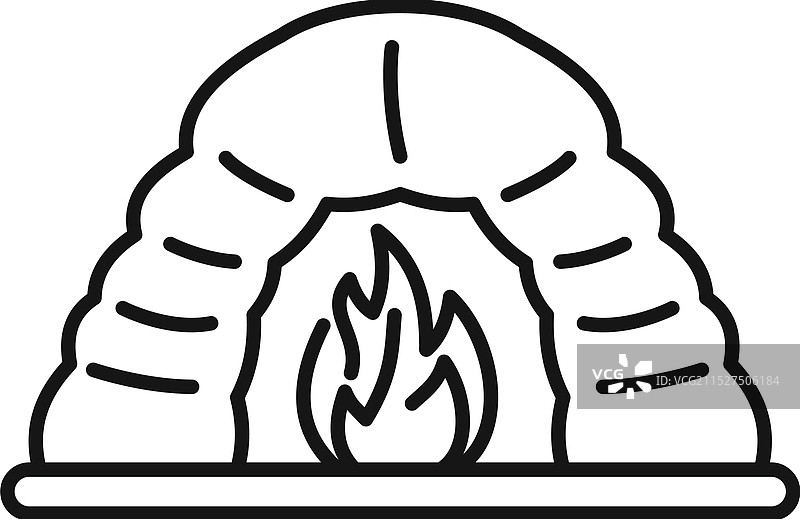 用于烘烤的传统土炉烧木材图片素材