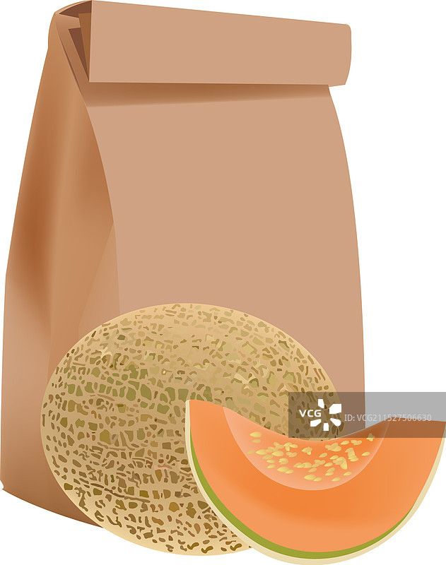 成熟的哈密瓜和切片图片素材