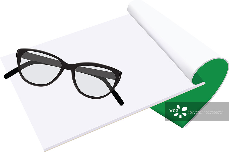 便签和眼镜图片素材