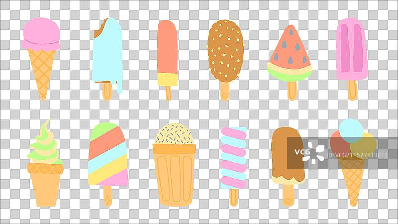 丰富多彩的冰淇淋图片素材