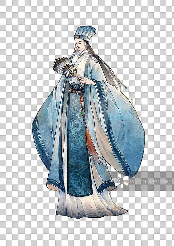 三国演义诸葛亮中国传统四大名著古典古风国风人物元素图片素材