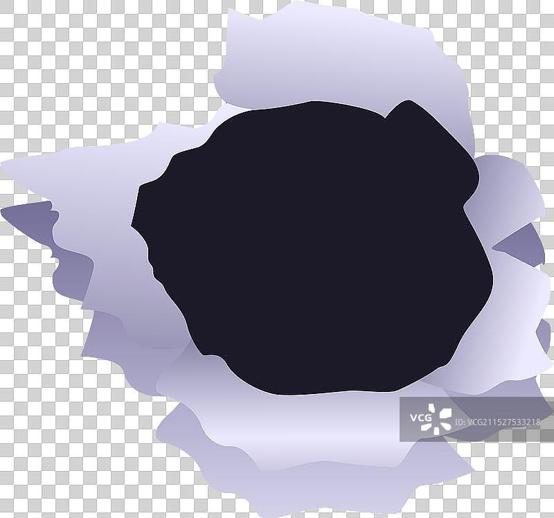 纸上子弹孔撕裂边缘图片素材